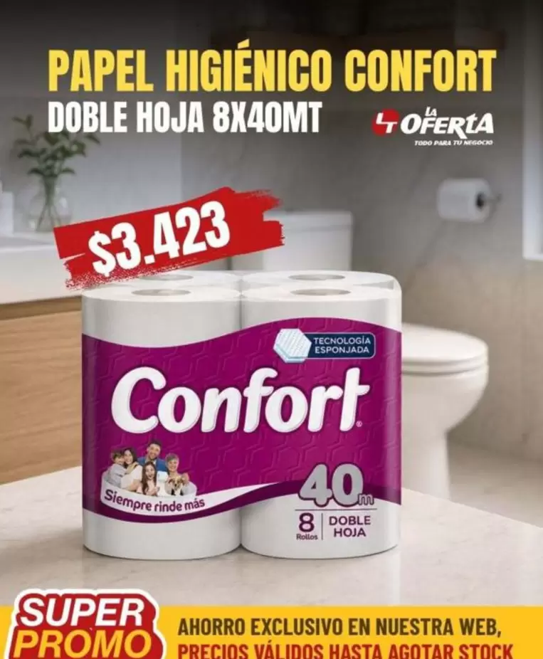 Confort - Papel Higienico Doble Hoja
