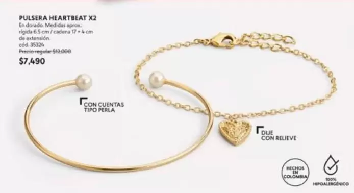 Perla - Pulsera Heartbeat X2