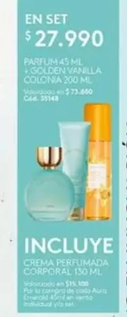 Golden - Parfum 45 Ml +  Vanilla Colonia