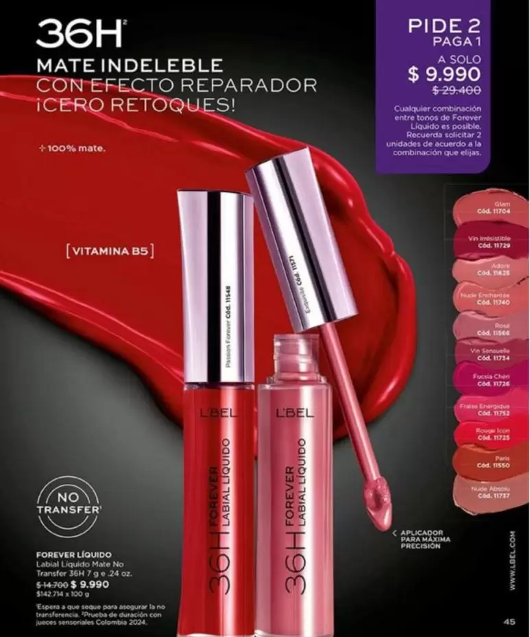 36H Mate Indeleble Con Efecto Reparador