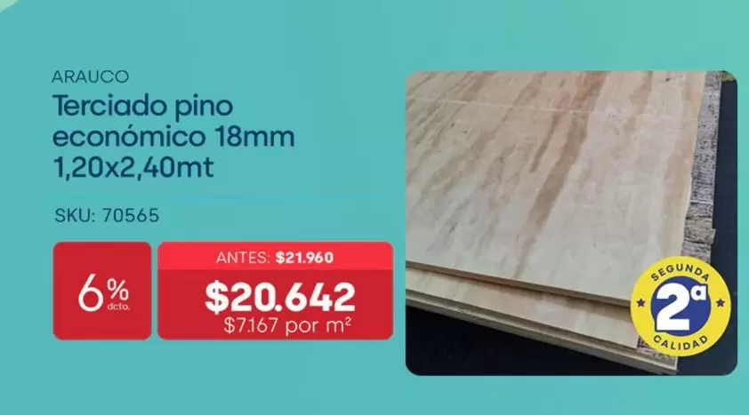 Arauco - Terciado Pino Economico