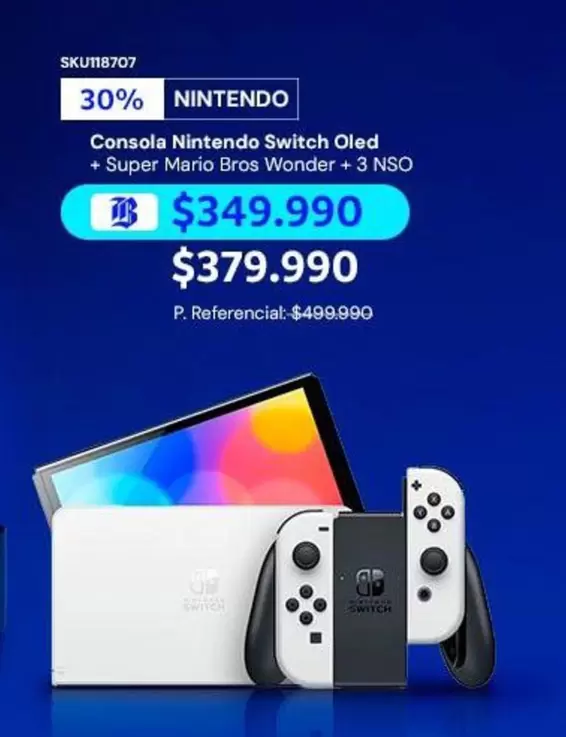 Consola Switch Oled + Super Mario Bros Wonder