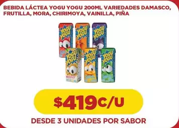 Yogu Yogu - Bebida Láctea Variedades Damasco