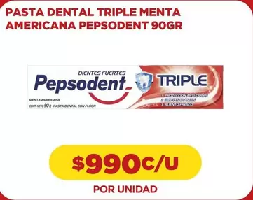 Pepsodent - Pasta Dental Triple Menta Americana