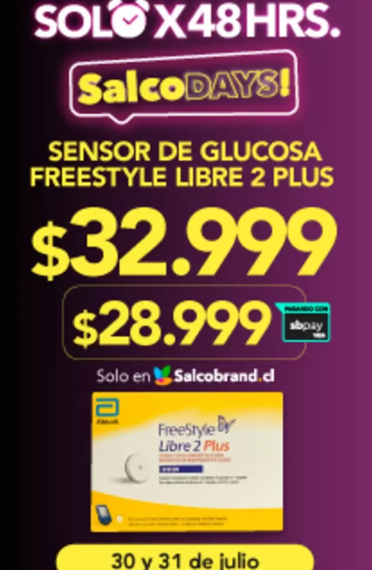 Sol - Sensor De Glucosa Freestyle Libre 2 Plus