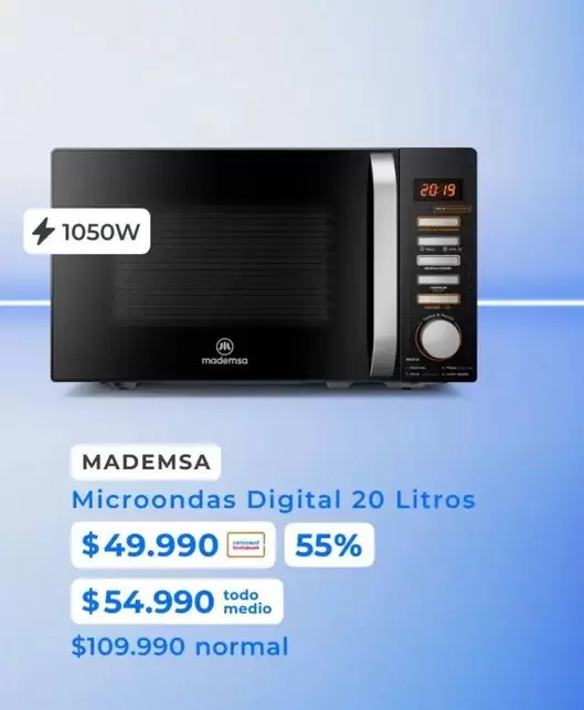 Mademsa - Microondas Digital 20 Litros