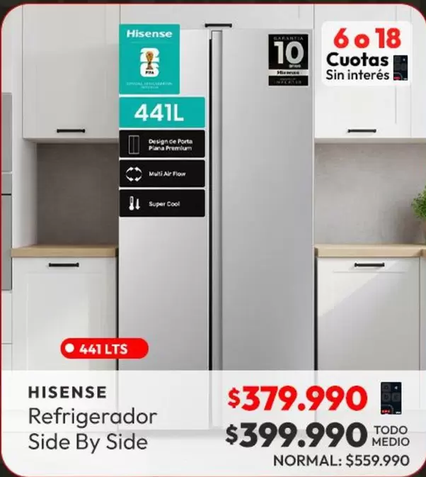 Hisense - Refrigerador Side By Side