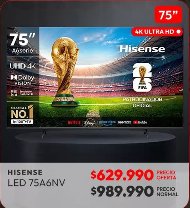 Hisense - LED 75A6NV
