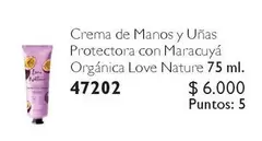 Crema De Manos Y Unas Protectora Con Maracuya Orgánica Love Nature
