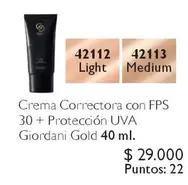 Giordani - Crema Correctora Con Fps 30+ Proteccion Uva Gold 40 Ml