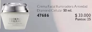 Crema Facial Iluminadora Antiedad Diamond Cellular