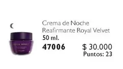 Royal - Crema De Noche Reafirmante  Velvet