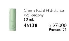 Crema Facial Hidratante Wellosophy