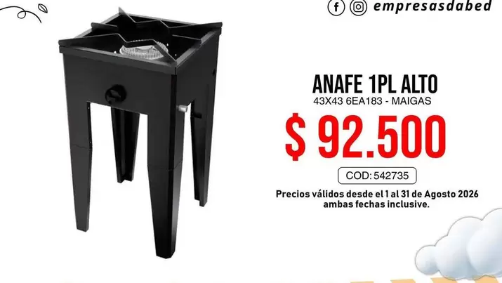 Maigas - Anafe 1 P Alto
