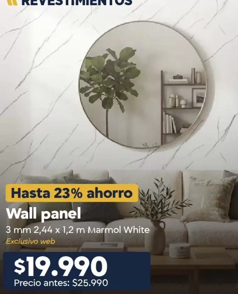 Hasta 23% Ahorro Wall Panel