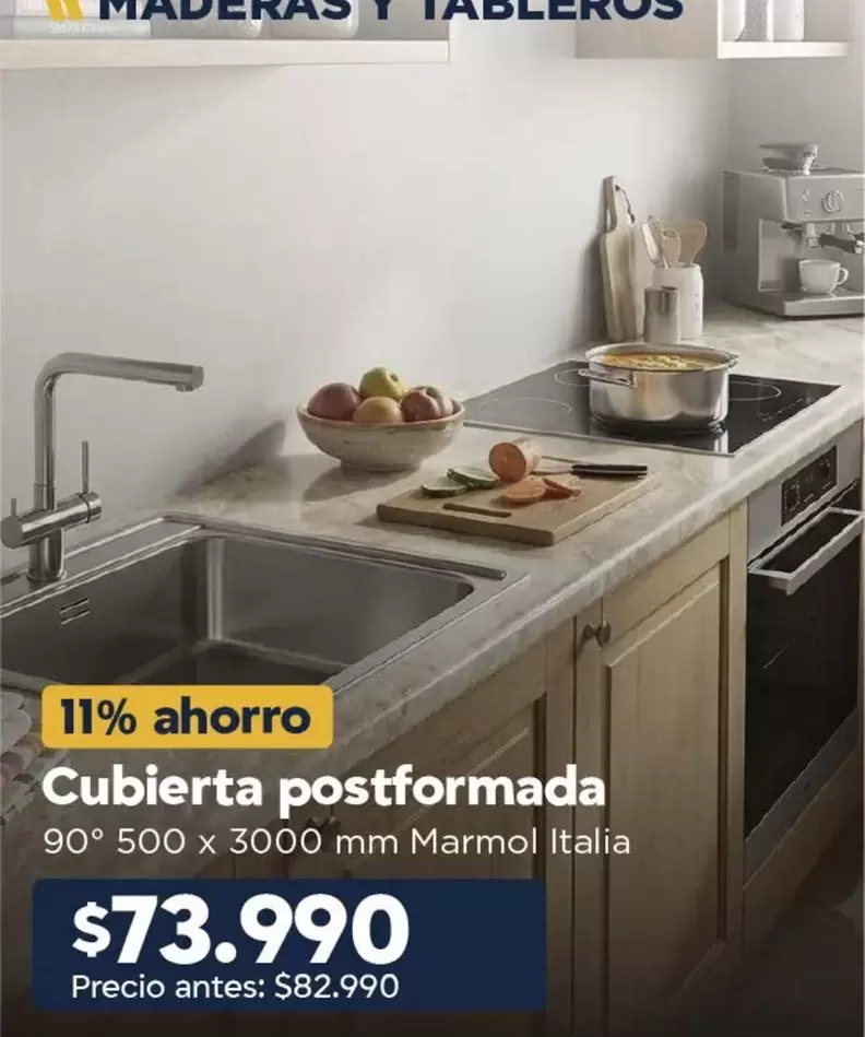 Cubierta postformada