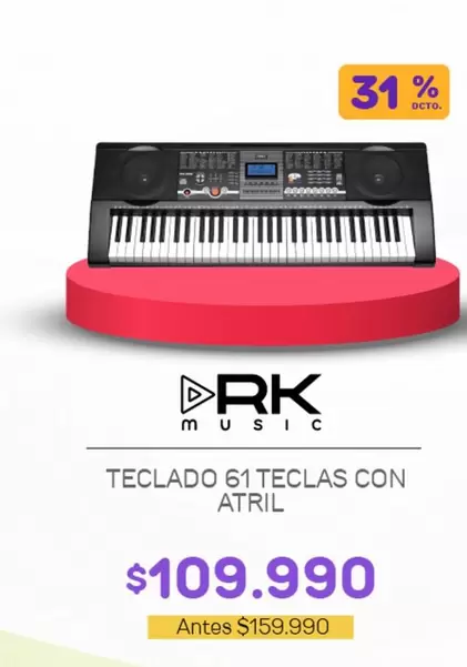 Teclado 61 Teclas Con Atril