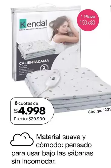 Kendal - Material Suave Y Comodo:pensado Para Usar Bajo Las Sábanas Sin Incomodar