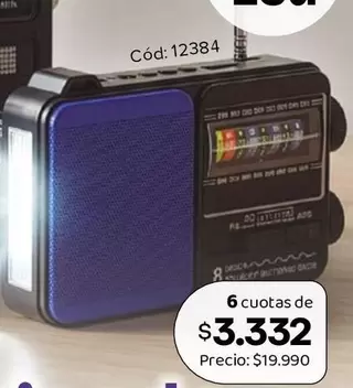 6 cuotas de $3332