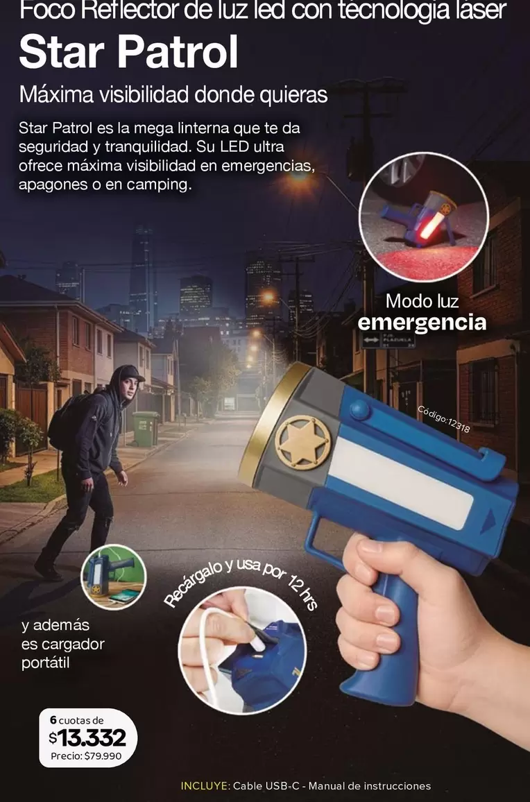 Mega - Food Rellector De Luz Led Con Tecnologia Laser
