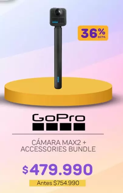 GoPro - Camara Max2 + Accessories Bundle