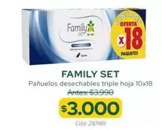 Family Set - Panuelos Desechables Triple Hoja