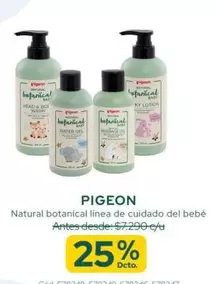 Head - Pigeon Natural Botanical Linea De Cuidado Del Bebe