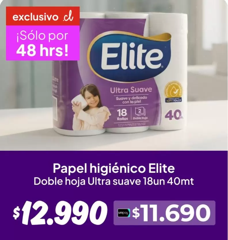 Elite - Papel Higiénico Ultra Suave