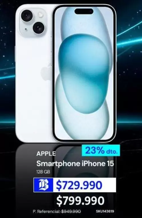 Apple - Smartphone Iphone 15 128GB