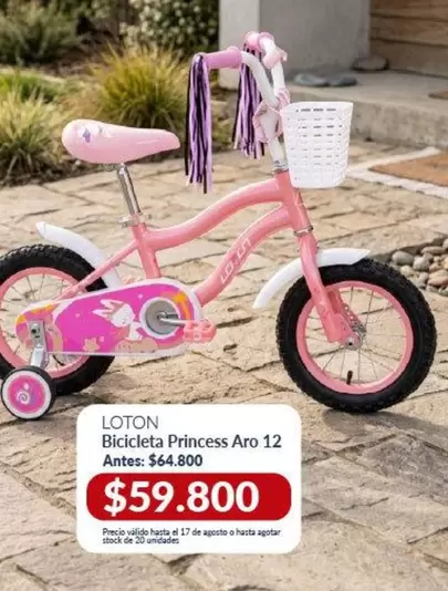 Bicicleta Princess Aro 12