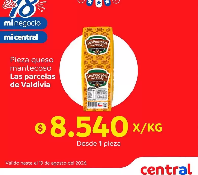 Las Parcelas De Valdivia - Pieza Queso Mantecoso