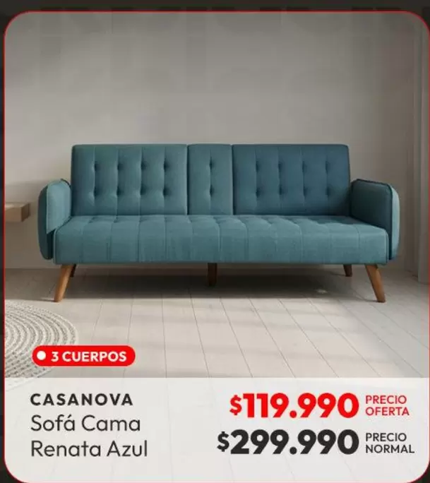 Sofá Cama Renata Azul
