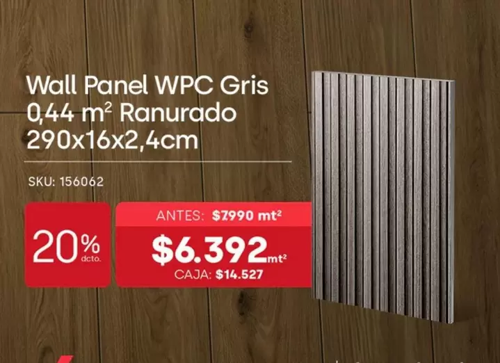 Wall Panel Wpc Gris
