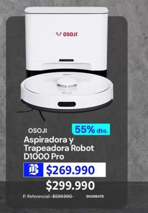 Aspiradora Y Trapeadora Robot D1000 Pro