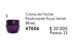 Royal - Crema De Noche Reafirmante  Velvet