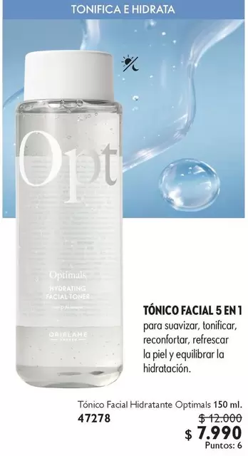 Optimals - Tonico Facial 5 En 1