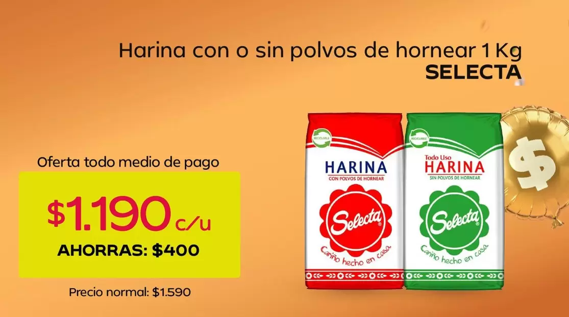 Selecta - Harina Con O Sin Polvos De Hornear