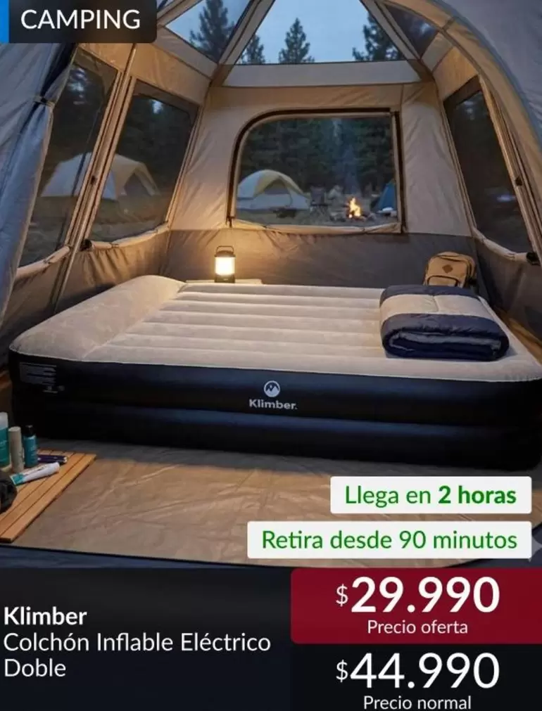 Klimber - Colchon Inflable Eléctrico Doble