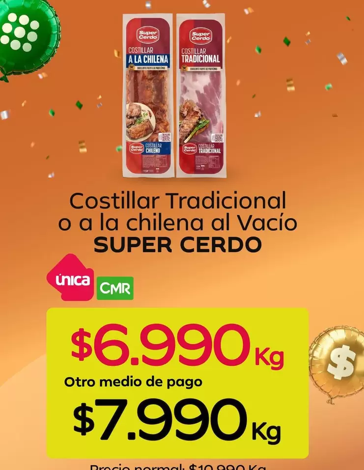 Súper Cerdo - Costillar Tradicional O A La Chilena Al Vacio