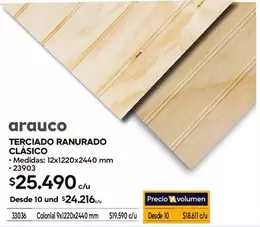 Arauco - Terciado Ranurado Clasico