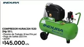 Indura - Compresor Huracán 1520 2hp 50 L