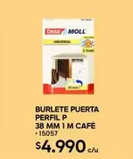 Tesa - Burlete Puerta Perfil P 38 Mm 1 M
