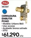 Urbano - Cerradura Embutir Pomo