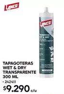 Lanco - Tapagoteras Wet & Dry Transparente 300 Ml