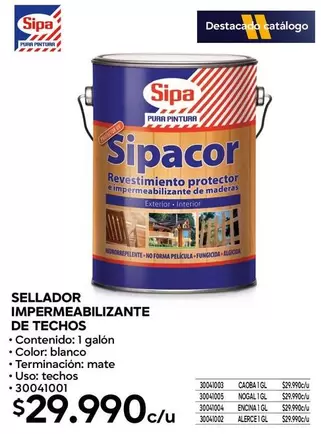 Sipa - Sellador Impermeabilizante De Techos