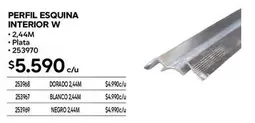 Perfil Esquina Interior W