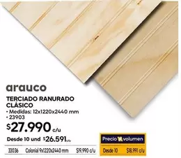 Arauco - Terciado Ranurado Clasico