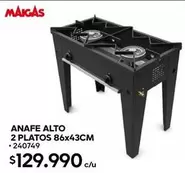 Maigas - Anafe Alto 2 Platos