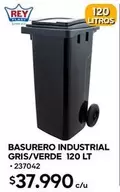 Rey - Basurero Industrial Gris/Verde