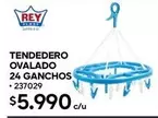 Rey - Tendedero Ovalado 24 Ganchos
